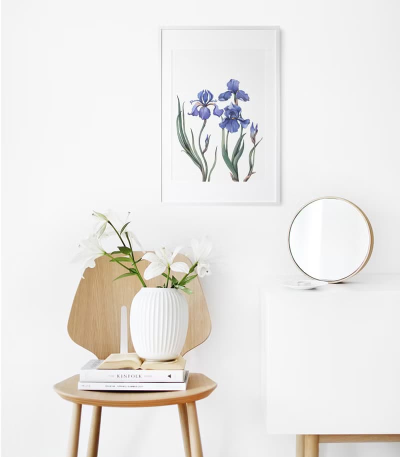 【數位】鳶尾花海報數位 JPEG 可列印牆面畫廊牆面藝術鳶尾花印刷品