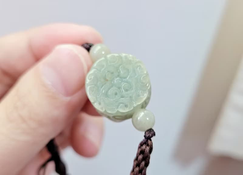 【親翠】天然翡翠 冰桂花糕精緻圓形仿古雕兔兔手環 生肖兔