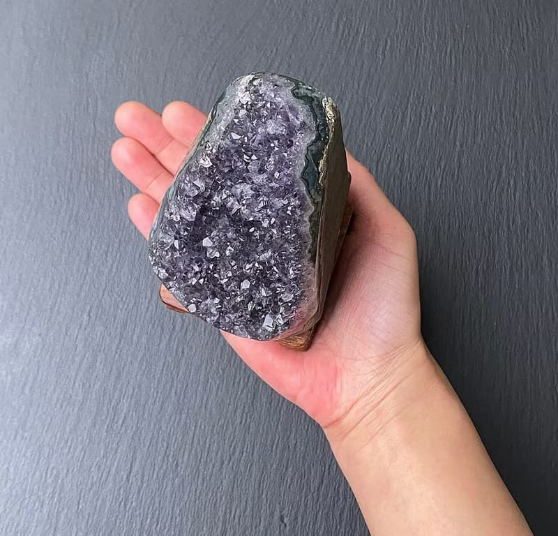 招財開運-天然原礦滿天星紫晶鎮 紫水晶  消磁手鍊 快速出貨