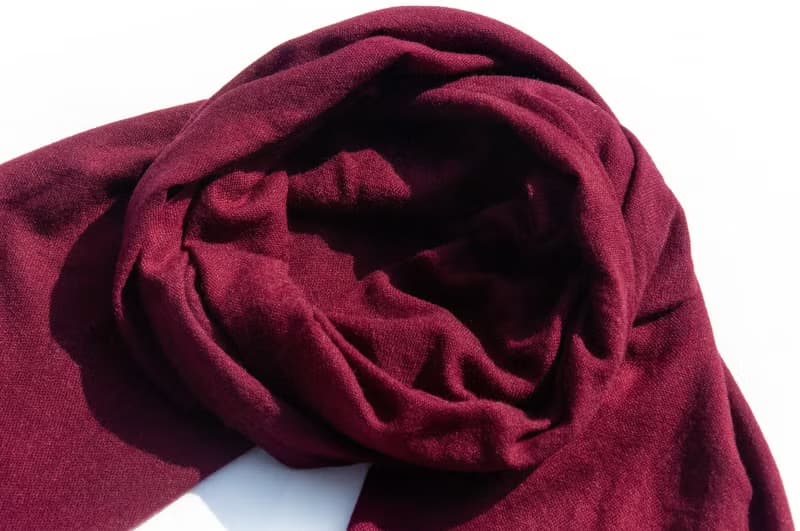 喀什米爾Cashmere/羊絨圍巾/純羊毛圍巾披巾/戒指絨披肩-深紅藏紅