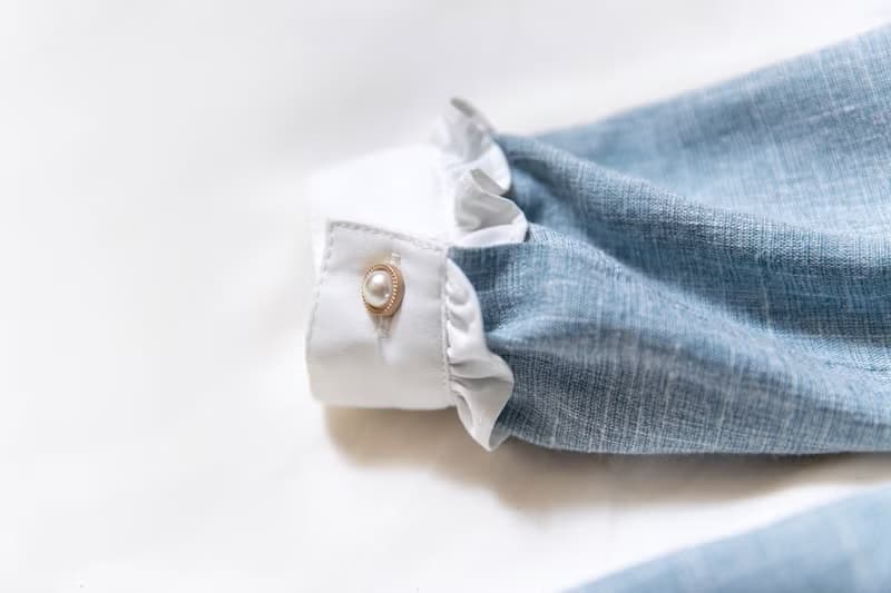【KID SIZE 80-130】英倫花園小童洋裝 水藍 附綁帶