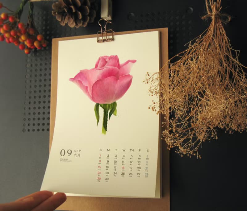 花語 2025桌曆台曆月曆 台灣香港假期  聖誕交換禮物16