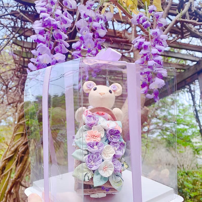日系拼布花車小熊 情人節禮物, 送禮, 居家擺飾