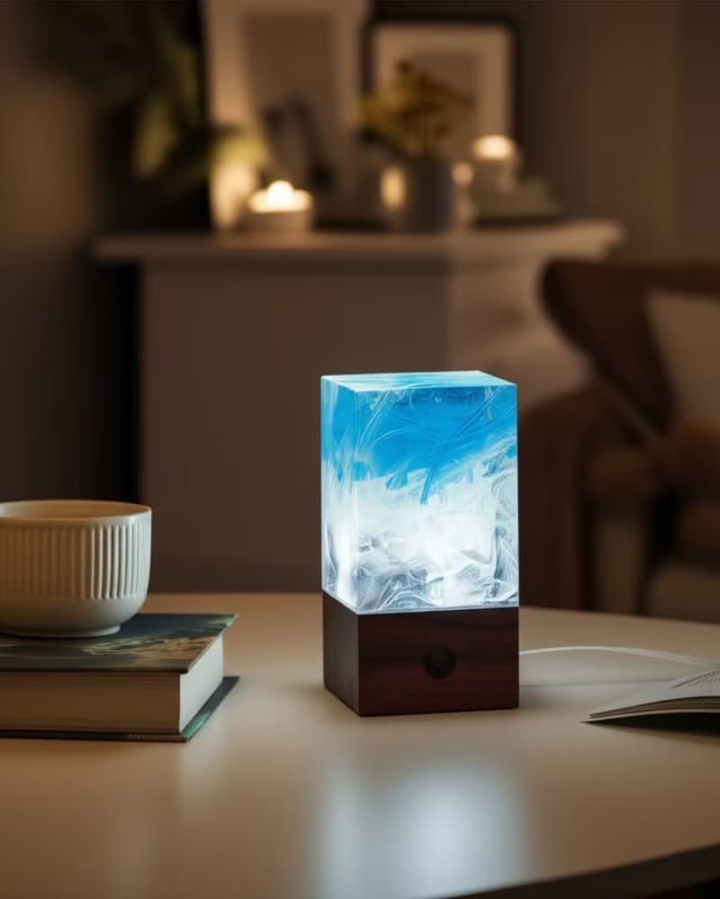 銀河宇宙光盒系列 樹脂手繪方塊小夜燈 床頭燈 氛圍燈