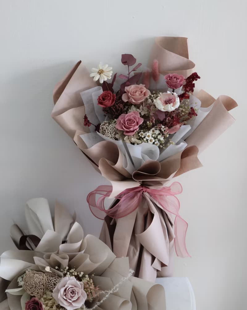 莫蘭迪莓果 不凋花花束 永生花束