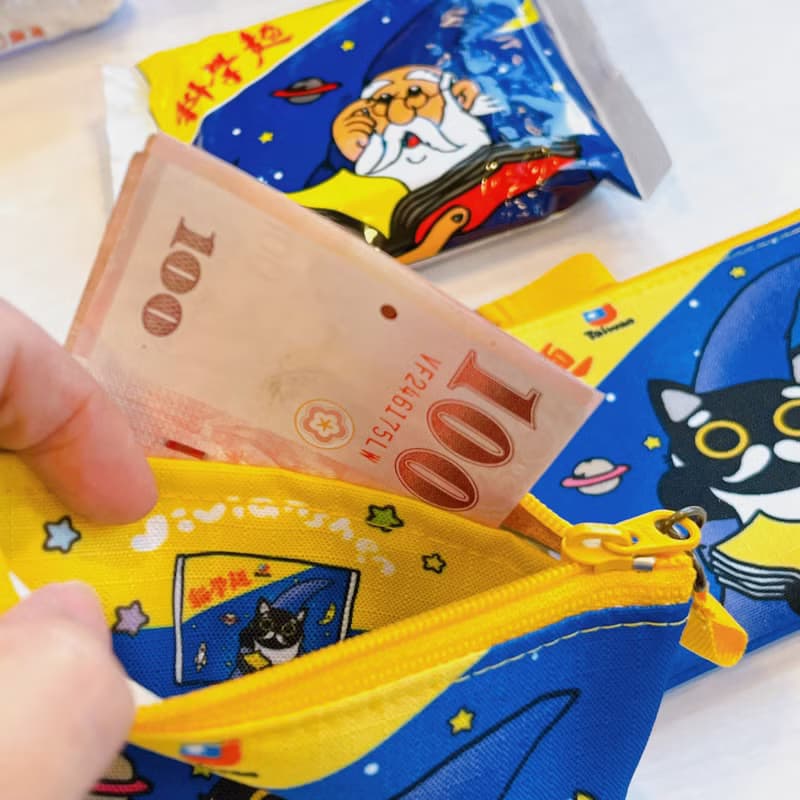 貓學麵扁形零錢包 小物收納包 防潑水零錢包