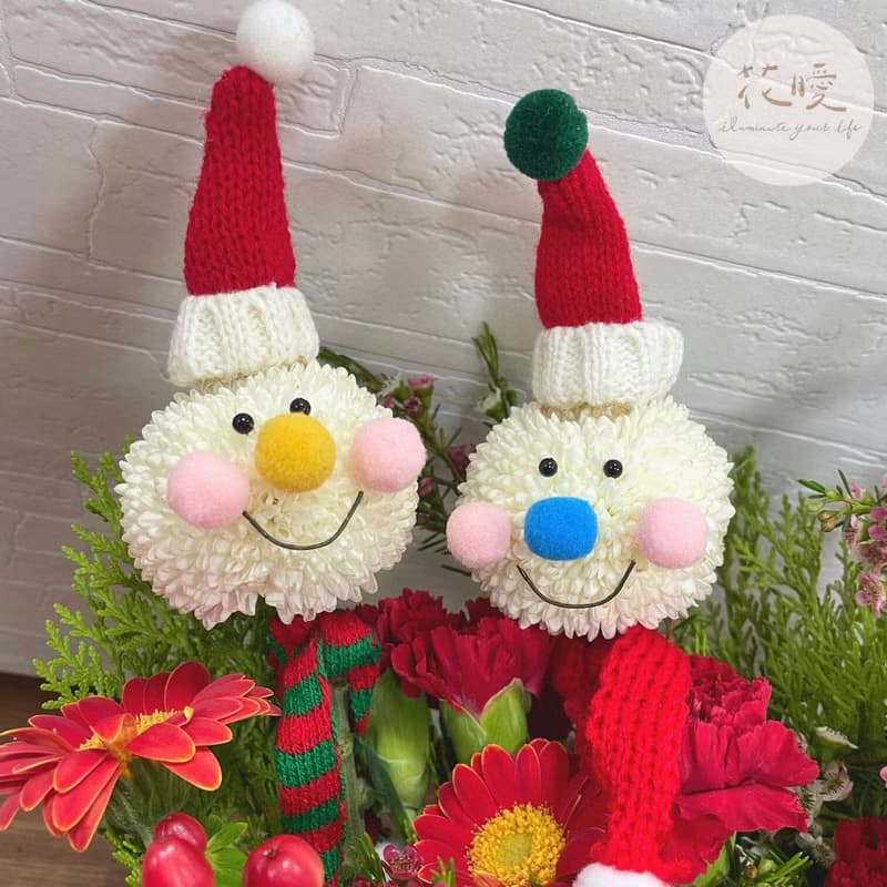 【花曖】雪人聖誕節鮮花花束