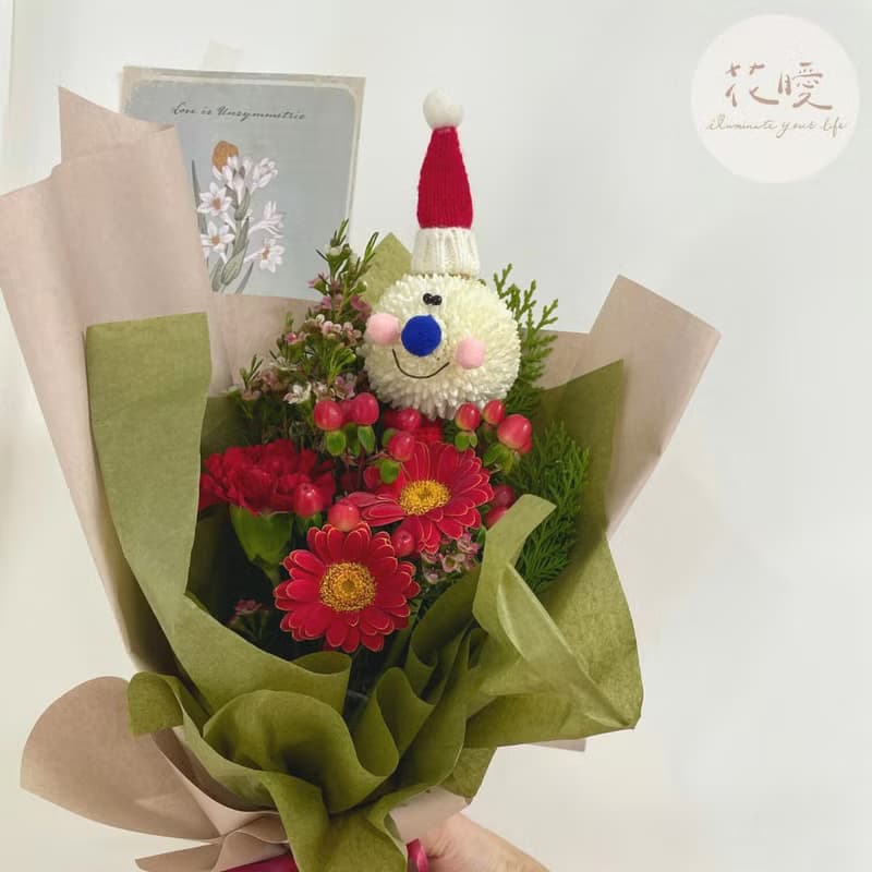 【花曖】雪人聖誕節鮮花花束