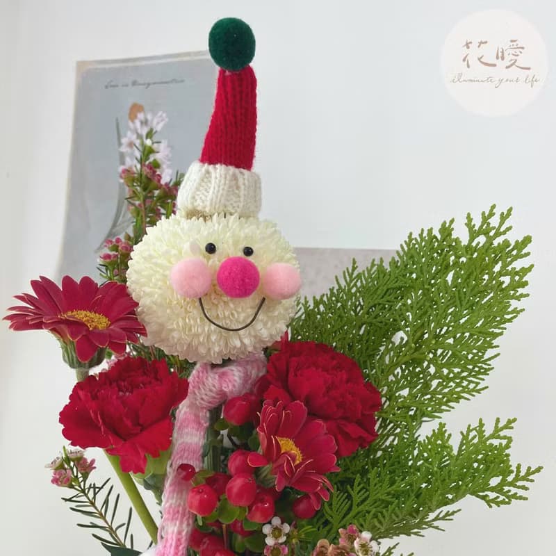 【花曖】雪人聖誕節鮮花花束