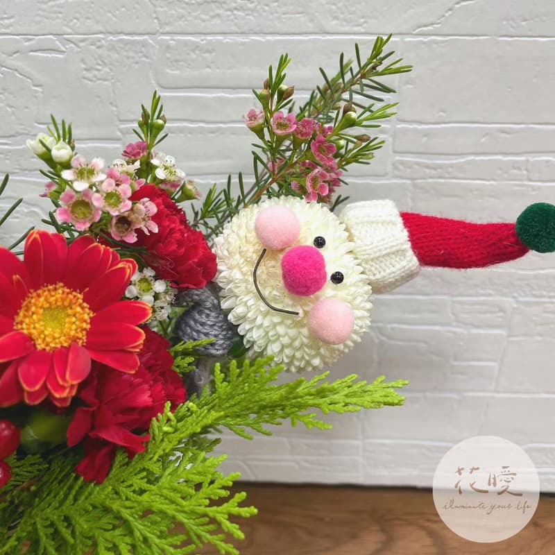 【花曖】雪人聖誕節鮮花花束