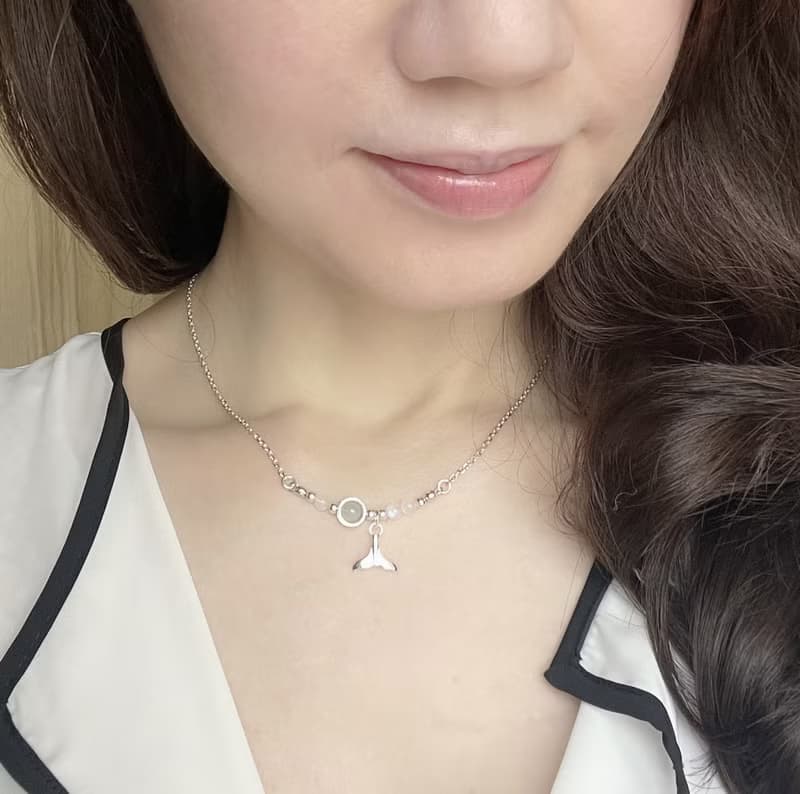 愛情海的傳說 / 純銀月光石人魚項鍊