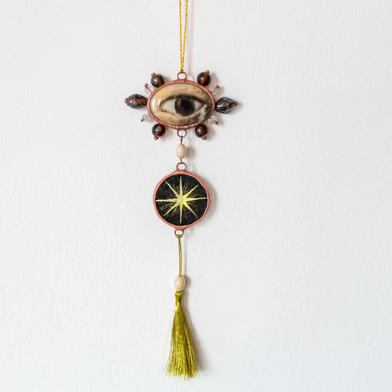 Stained glass ornament, Glass home décor