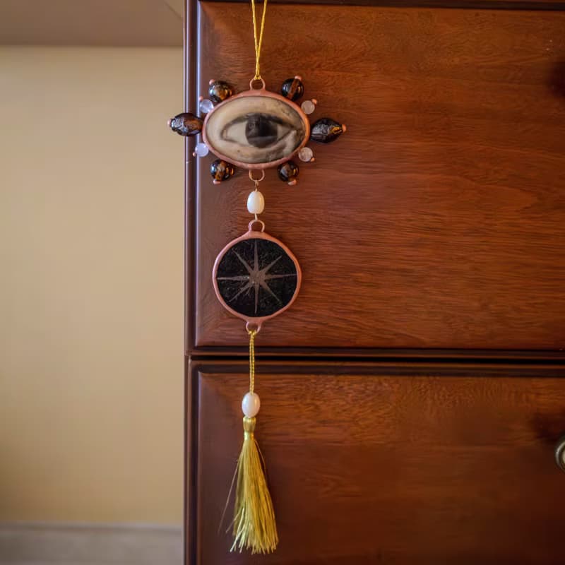 Stained glass ornament, Glass home décor