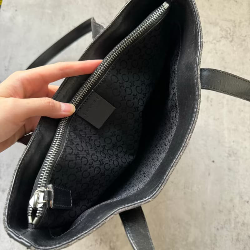 中古正品 Celine 思琳 黑色老花 雙肩包 手提包 Tote 男女適用