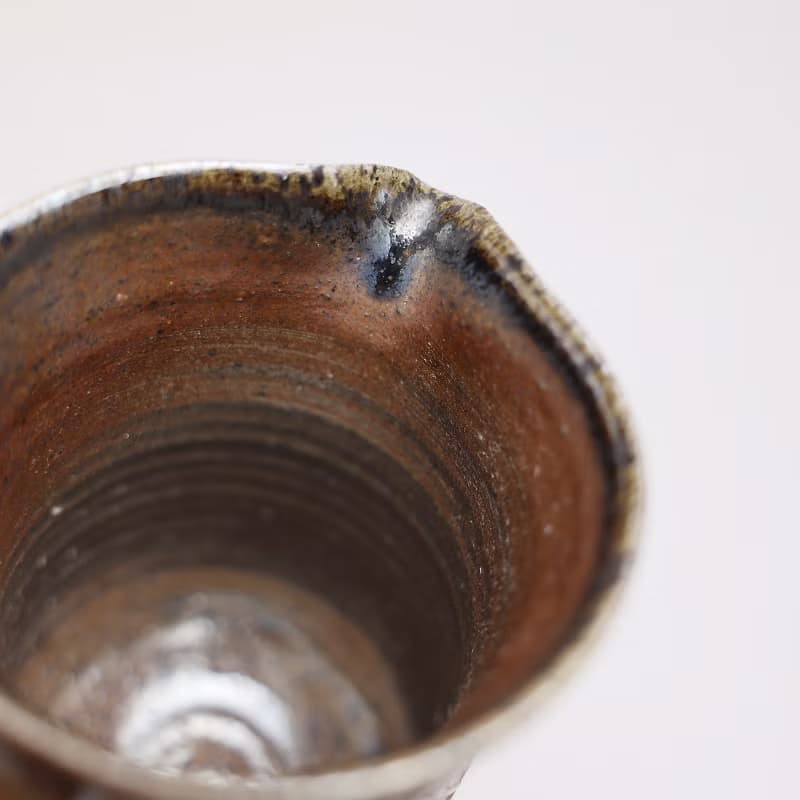 明芽窯 l 柴燒無釉刻紋茶海 公道杯 茶具 陶器 蒐藏品 H7