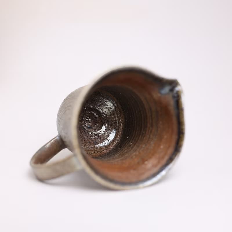 明芽窯 l 柴燒無釉刻紋茶海 公道杯 茶具 陶器 蒐藏品 H7
