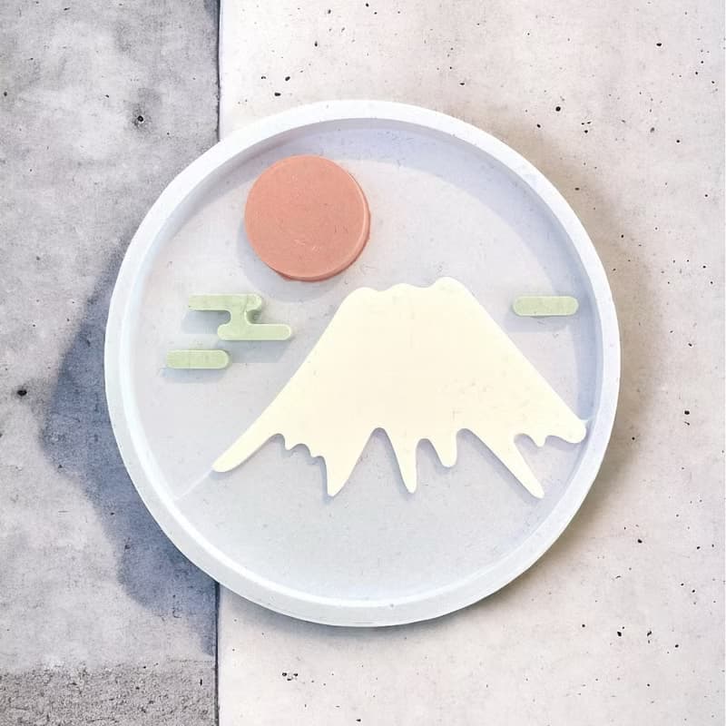 富士山 圓形 擴香碟