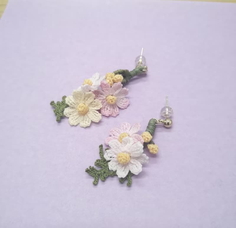 My Fancy Handmade鈎花大波斯菊耳環