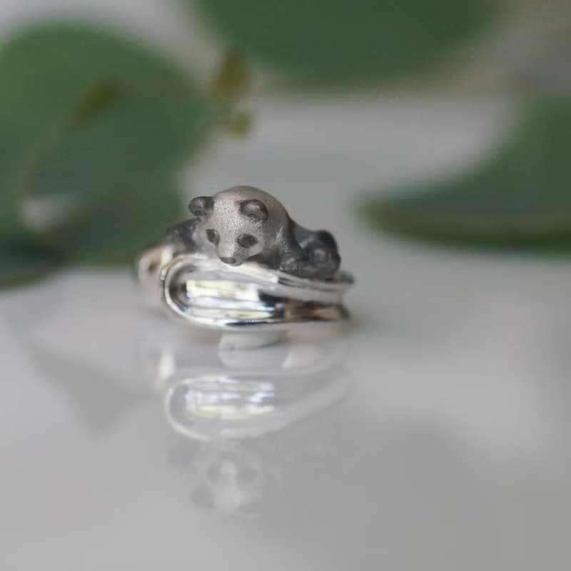 よじ登りパンダイヤーカフ 左耳用