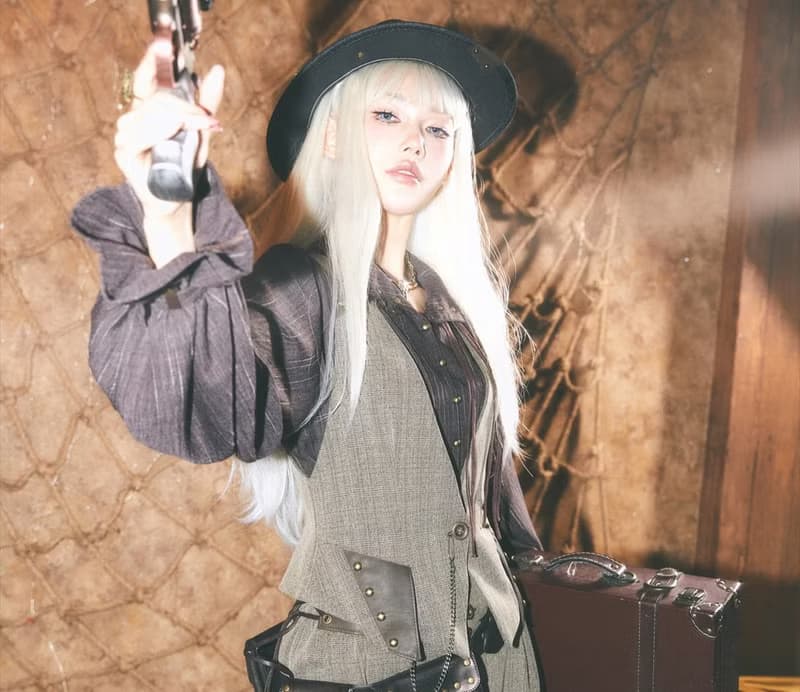 蒸汽朋克 哥特風復古 中性做舊西裝背心