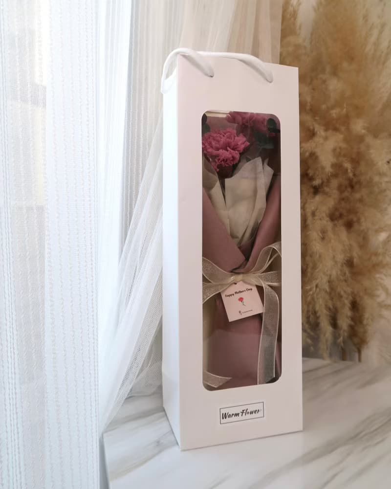 母親節花束ー經典永生康乃馨韓式花束 |永生花/乾燥花/母親節