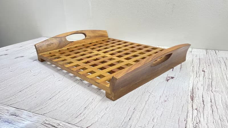 復古 Jens Quistgaard 用於 Dansk 柚木格子托盤 (ACACIA)