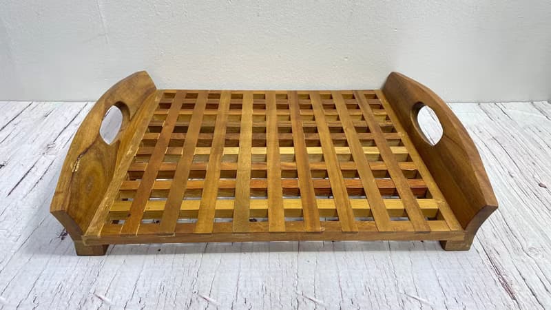 復古 Jens Quistgaard 用於 Dansk 柚木格子托盤 (ACACIA)