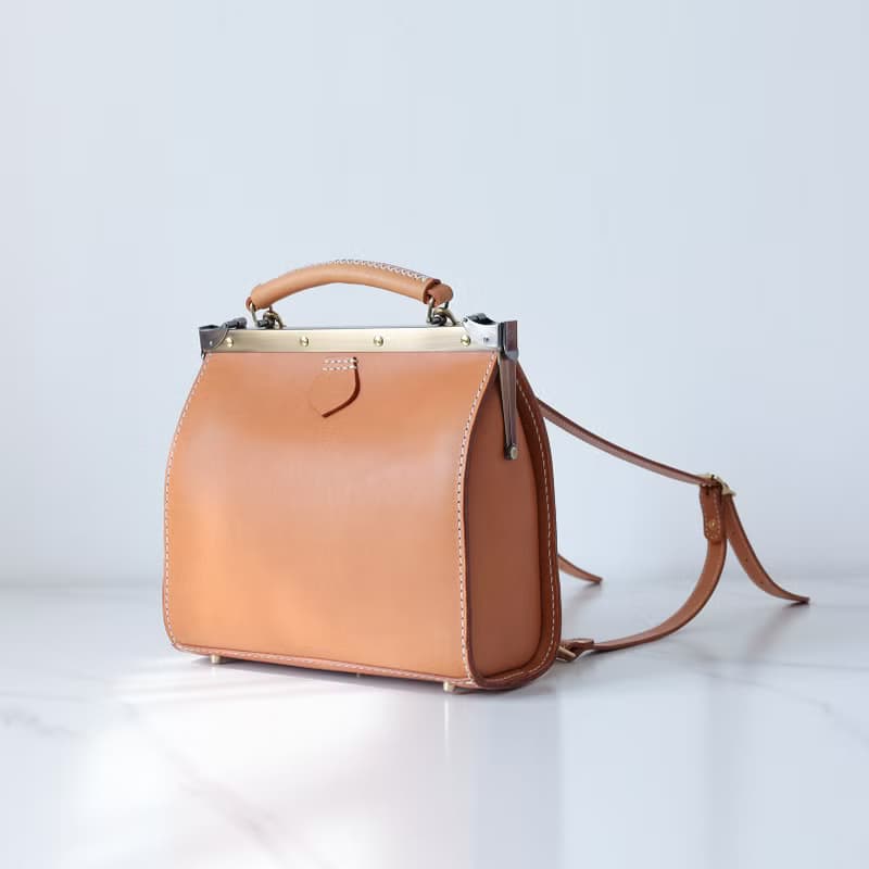 Frame Bag 复古口金背包 手提包 真皮手工双肩包
