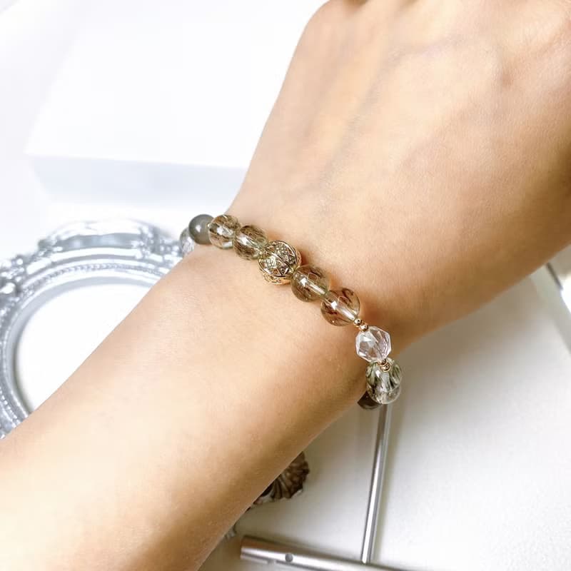 綠髮碧黑太陽白水晶手鏈 | 事業系列