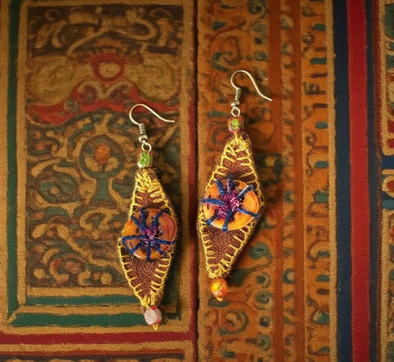 【古典松石天珠】新中式復古藏風 925純銀耳飾