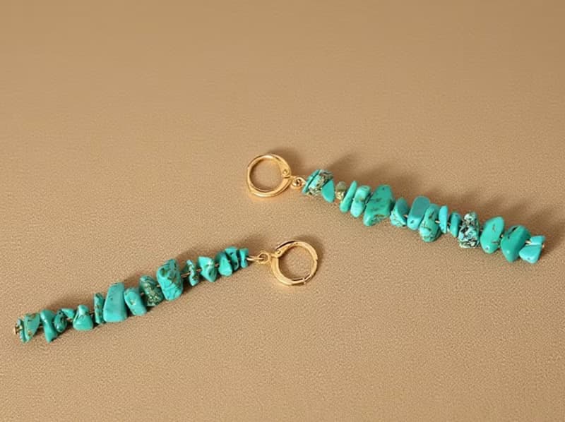 【古典松石天珠】新中式復古藏風 925純銀耳飾