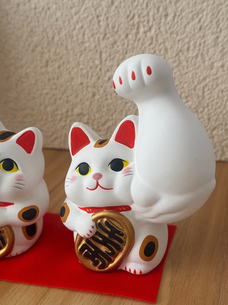 龍虎作 | 大隻小判招財貓 大 白色