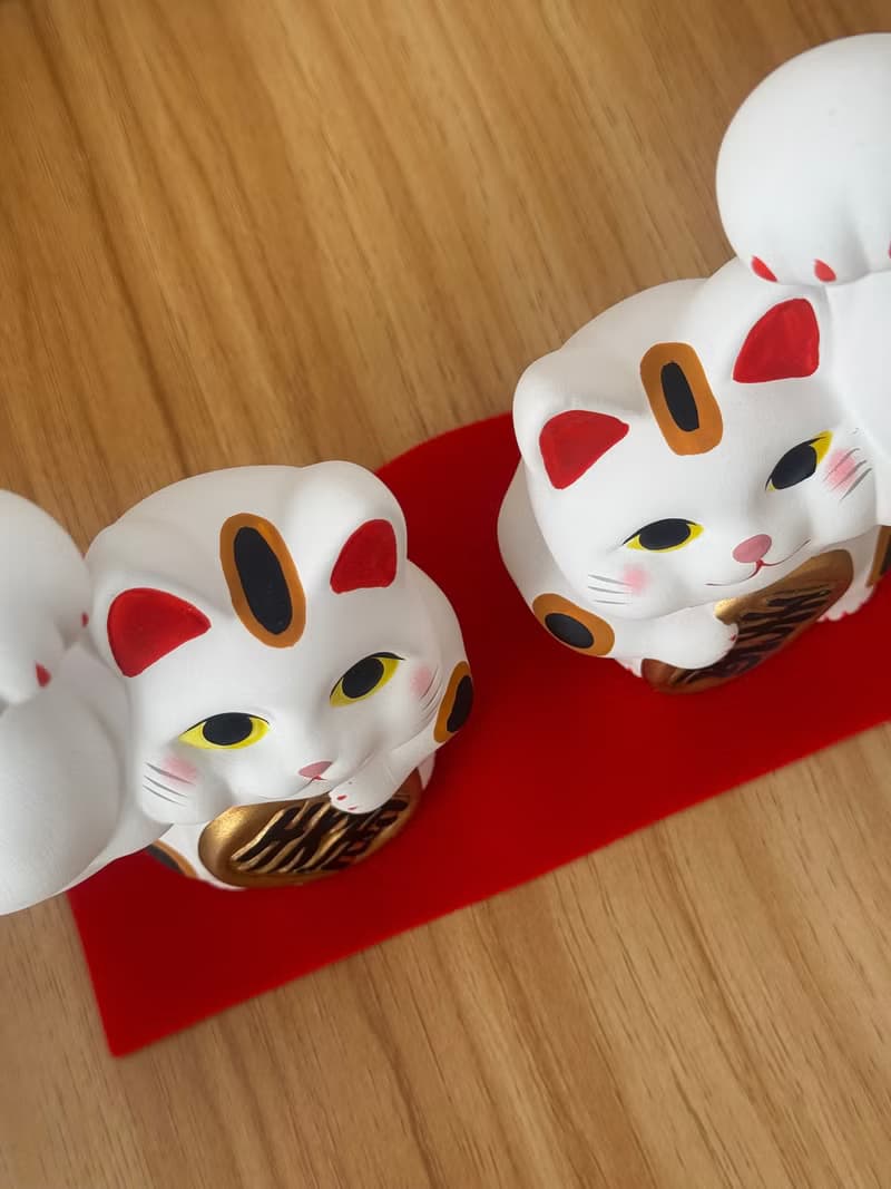 龍虎作 | 大隻小判招財貓 大 白色