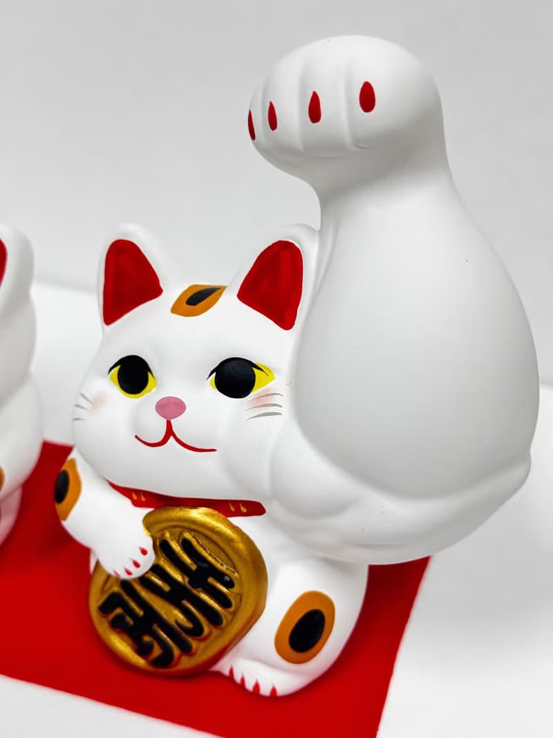 龍虎作 | 大隻小判招財貓 大 白色