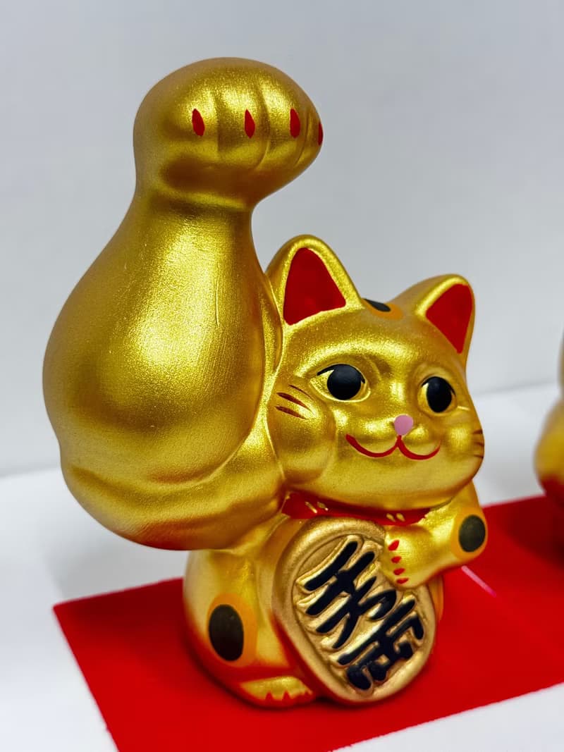 龍虎作 | 大隻小判招財貓 大 金色