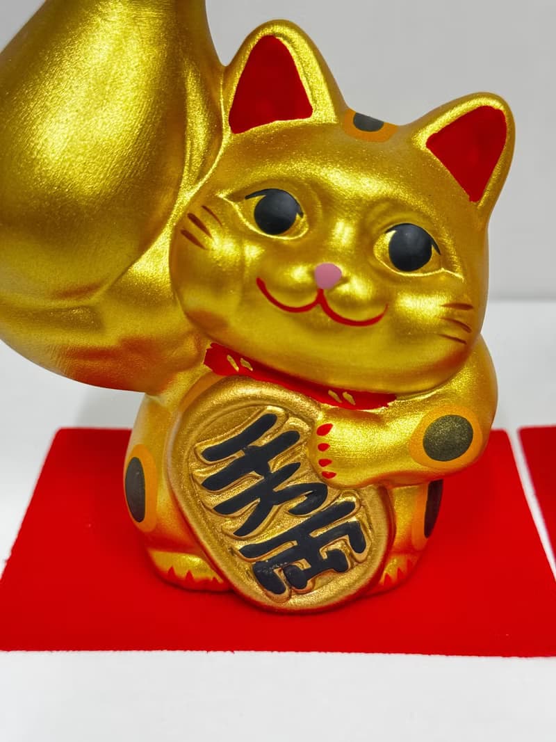 龍虎作 | 大隻小判招財貓 大 金色