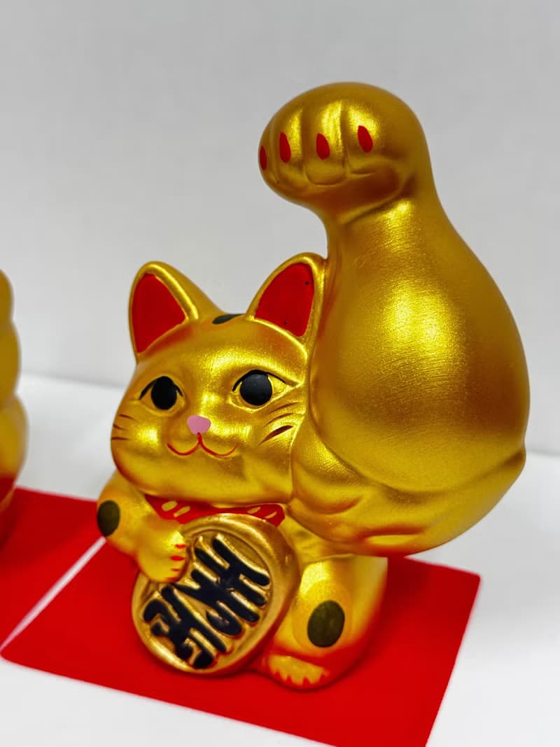 龍虎作 | 大隻小判招財貓 大 金色