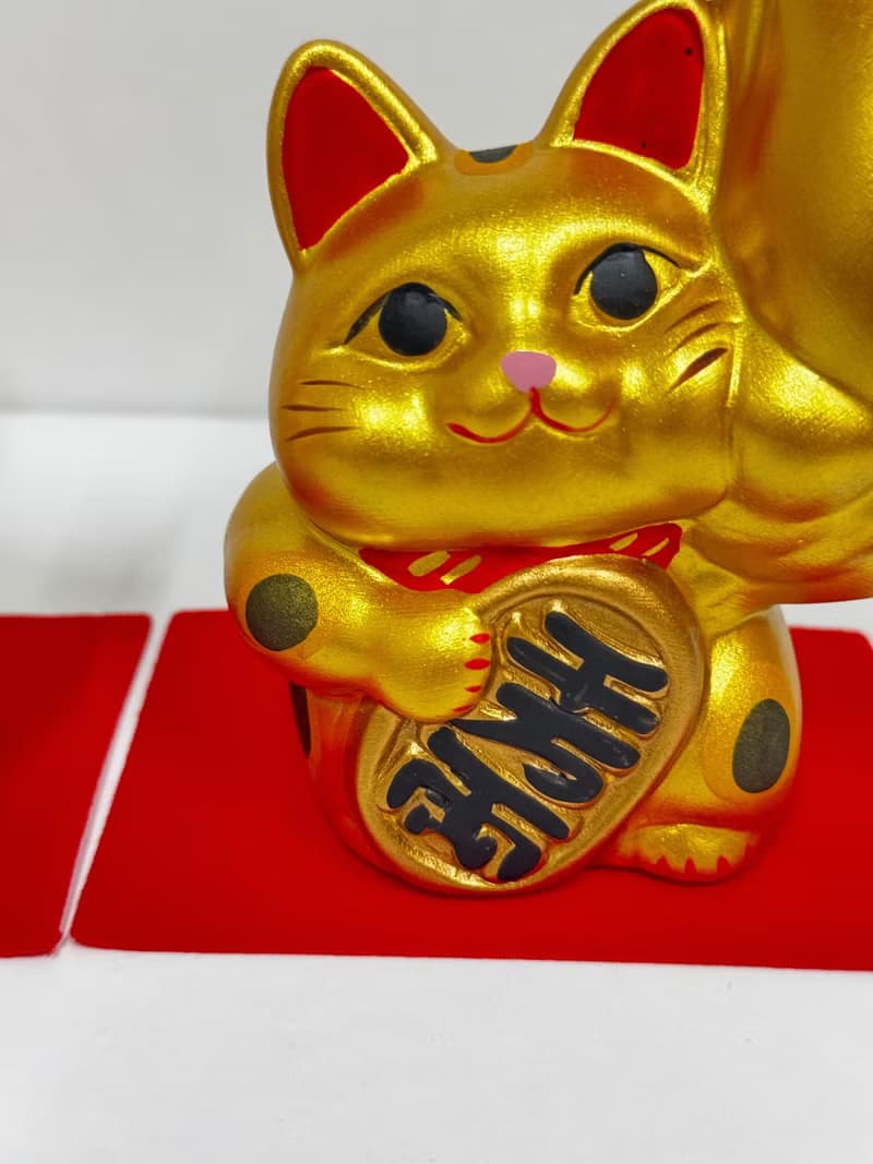 龍虎作 | 大隻小判招財貓 大 金色