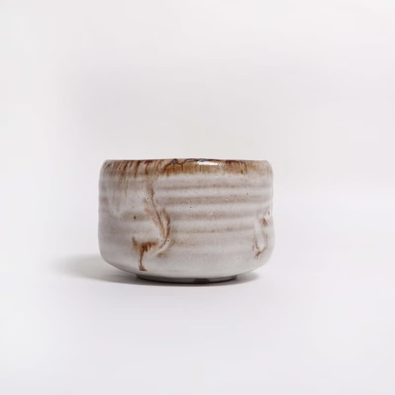 明芽窯 l 藏悅志野茶碗 陶器 陶藝品 茶具 H6