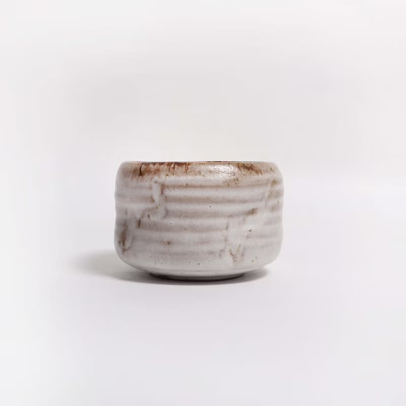 明芽窯 l 藏悅志野茶碗 陶器 陶藝品 茶具 H6