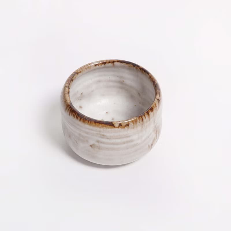 明芽窯 l 藏悅志野茶碗 陶器 陶藝品 茶具 H6