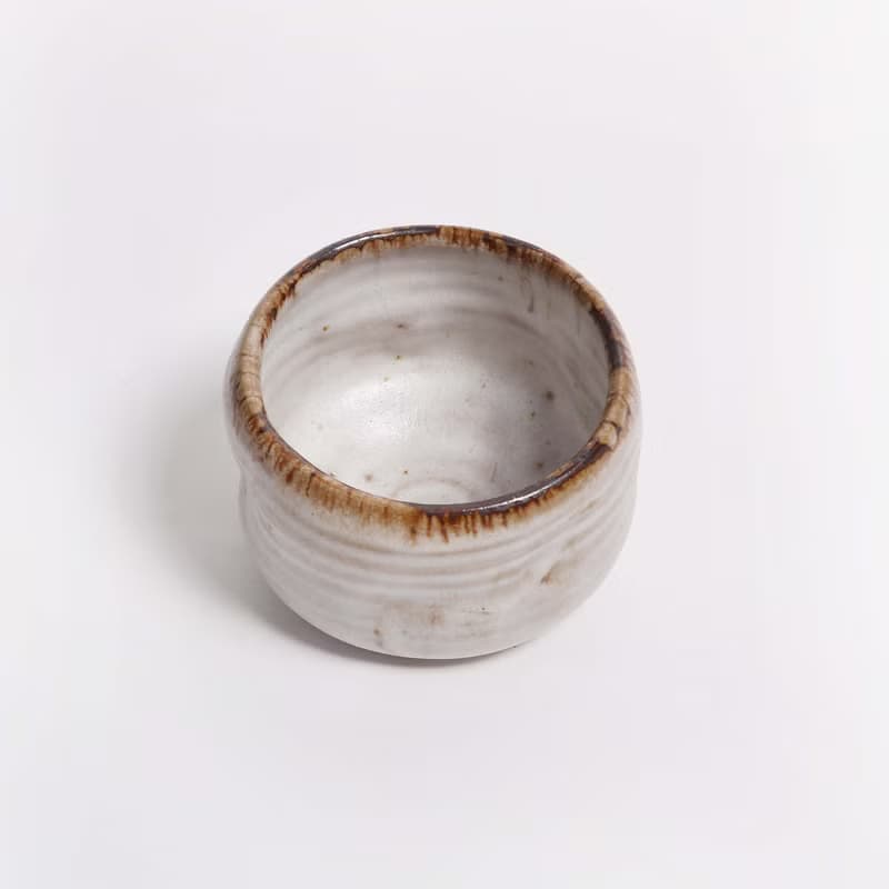明芽窯 l 藏悅志野茶碗 陶器 陶藝品 茶具 H6