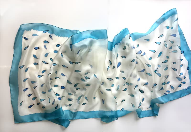 真絲圍巾-下雨天