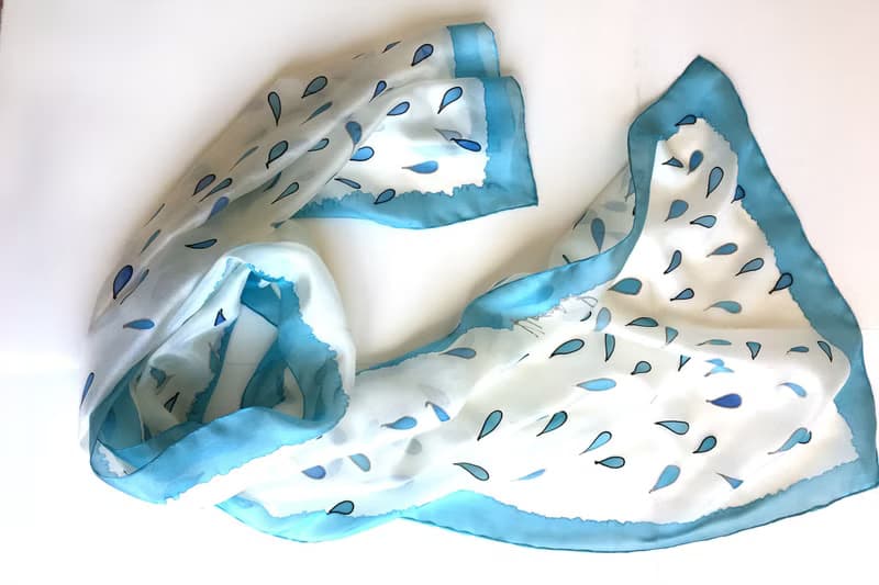 真絲圍巾-下雨天