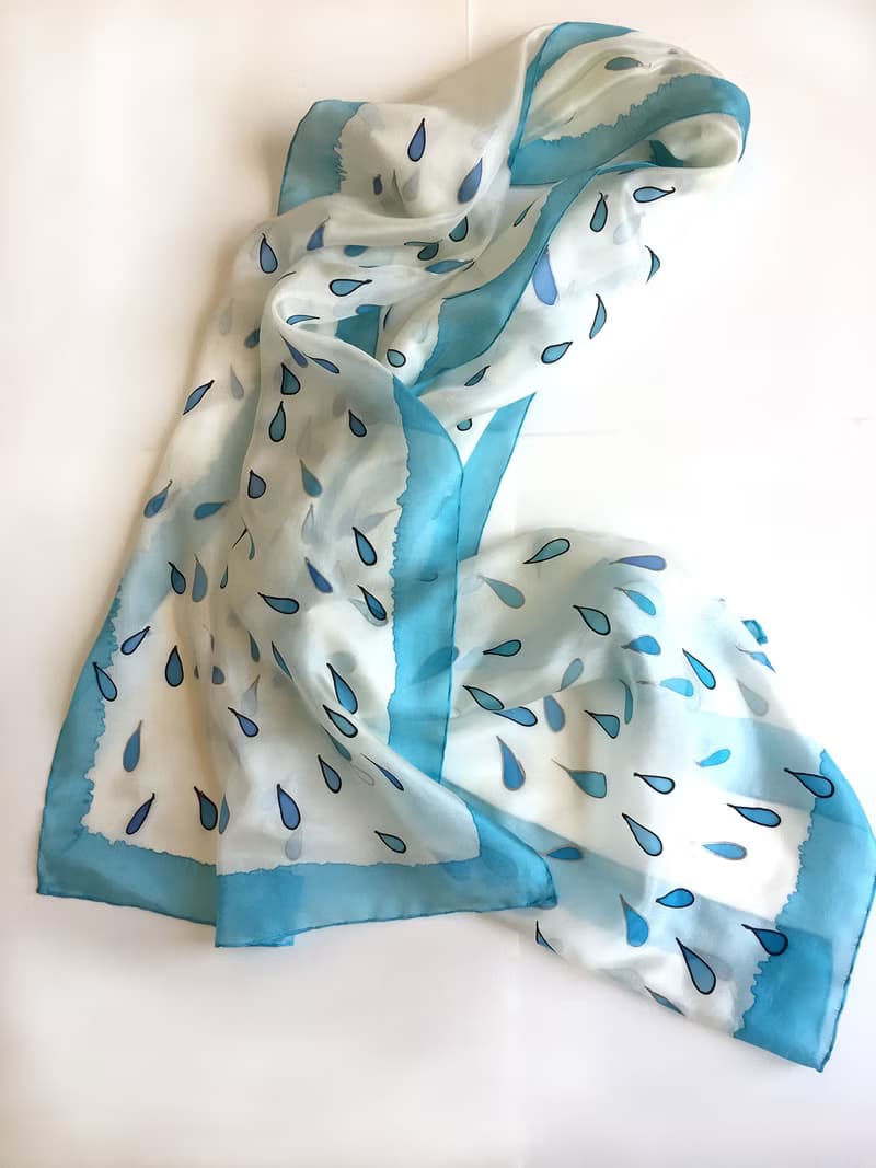 真絲圍巾-下雨天