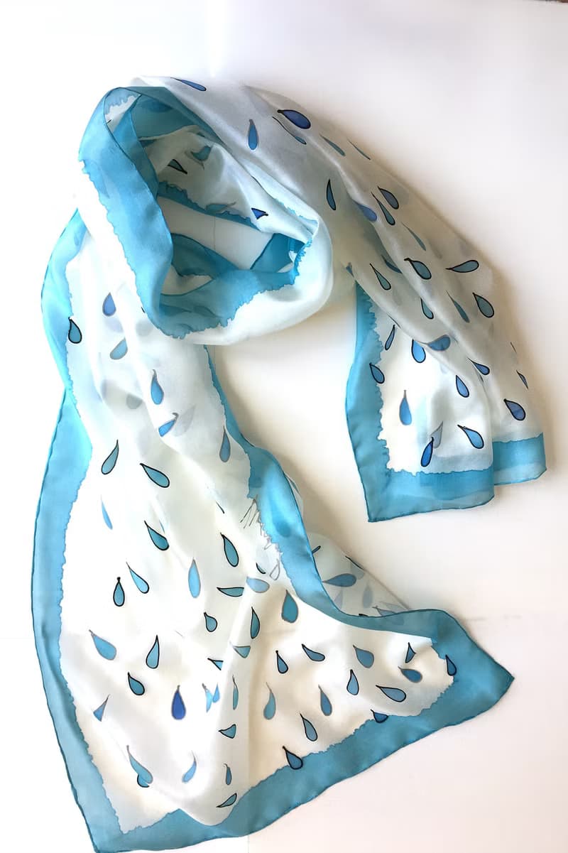 真絲圍巾-下雨天