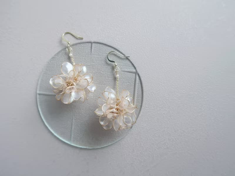 心花開 花球耳環-手作水晶花 樹脂飾品 禮物 閨蜜飾品