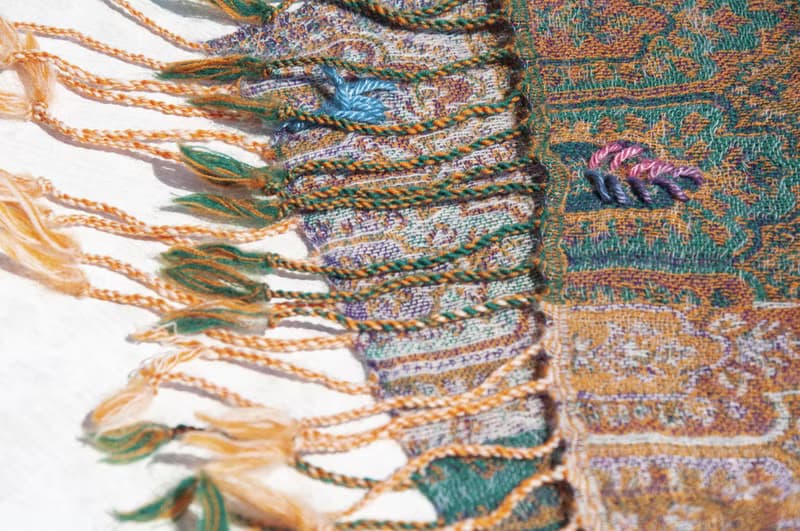 喀什米爾Cashmere/水煮羊毛披肩/針織圍巾/刺繡圍巾/羊絨披巾-花