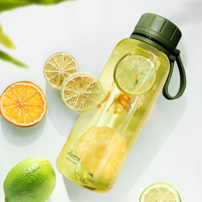 【輕盈補水組】日本Rivers隨行瓶1000ml+果乾水5盒(贈濾茶器)