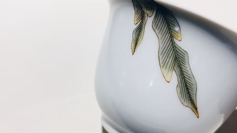 不言美器 釉中彩 蓋杯